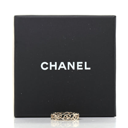 Chanel Metal CC Ring 54 6.75 Gold 3 of 3