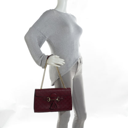 Gucci Soft Guccissima Medium Emily Chain Shoulder Bag Classic Ruby 2 of 7