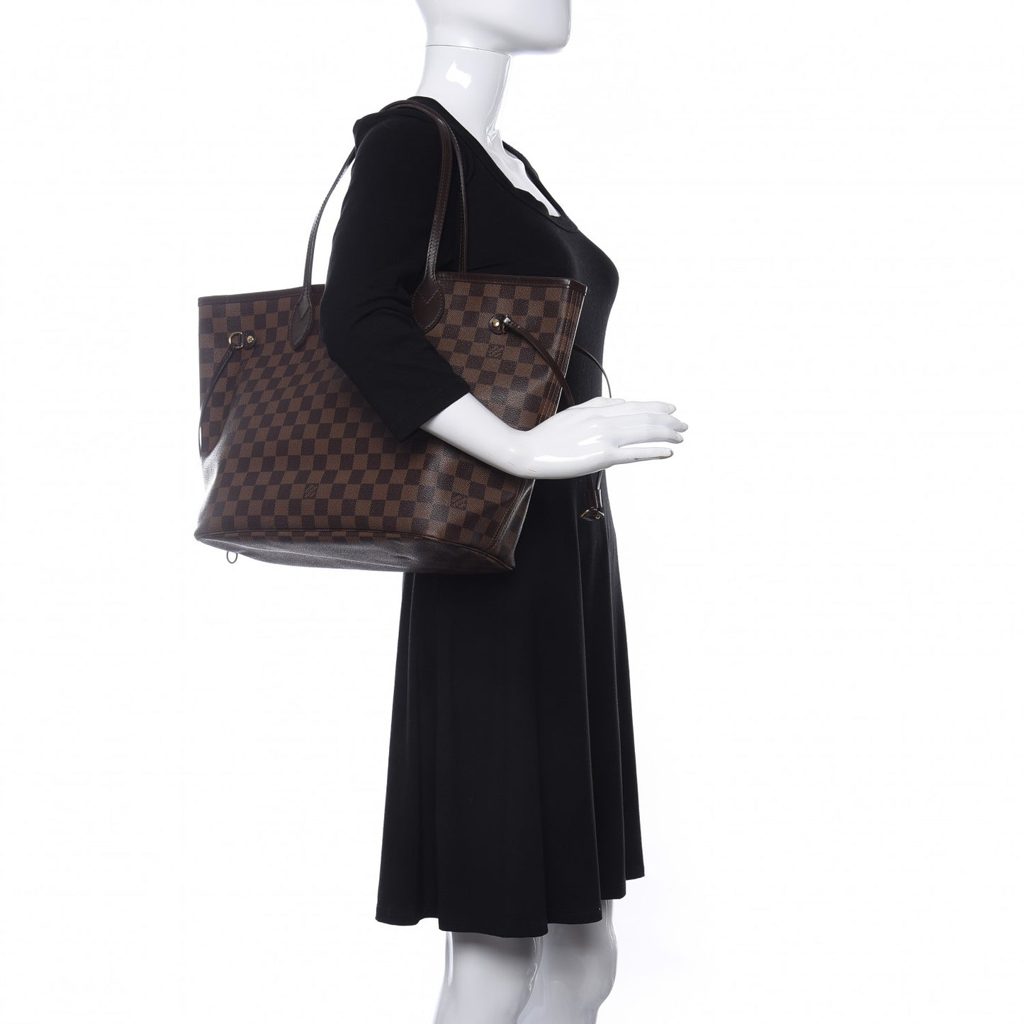Damier Ebene Neo Neverfull MM Rose Ballerine