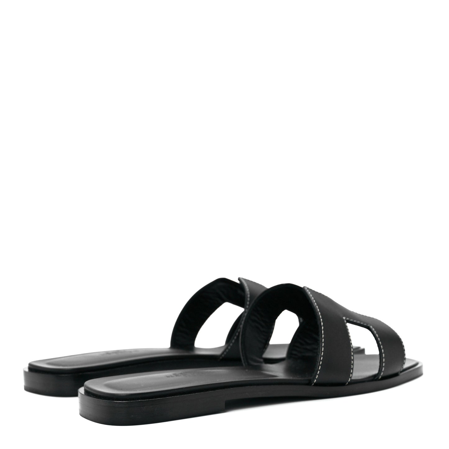 Box Calfskin Oran Sandals 37 Black