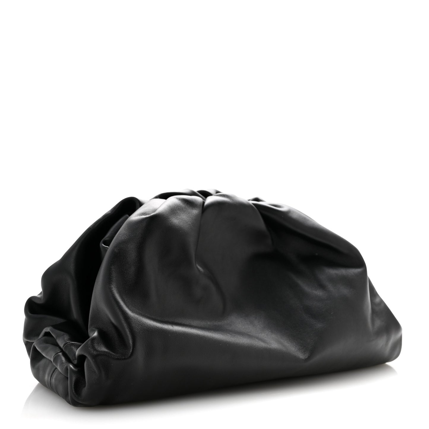 Smooth Butter Calf The Pouch Oversized Clutch Black