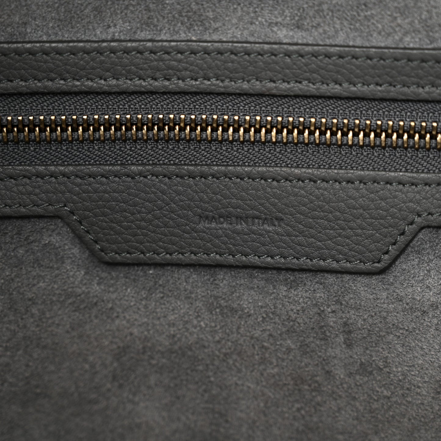 Drummed Calfskin Mini Luggage Kohl