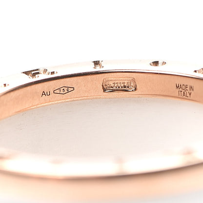 Bulgari 18K Rose Gold White Ceramic B.Zero1 Four-Band Ring 54 6.75 6 of 8