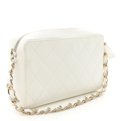 Chanel Caviar Quilted Camera Case White 3 of 10
