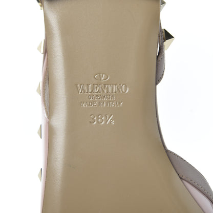 Valentino Garavani Patent Rockstud Slingback Flats 38.5 Poudre 8 of 10