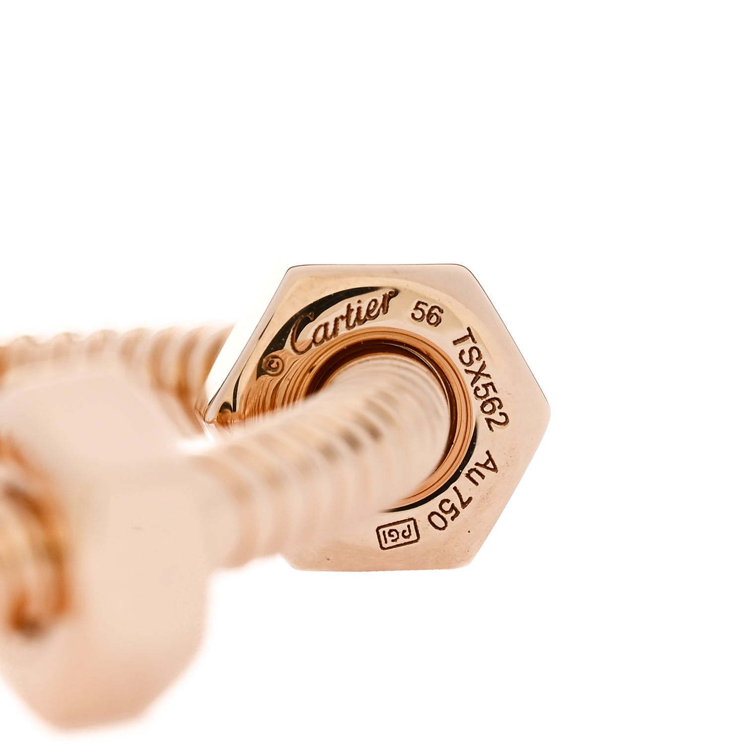 Cartier 18K Pink Gold Ecrou De Cartier Ring 56 7.5 4 of 5