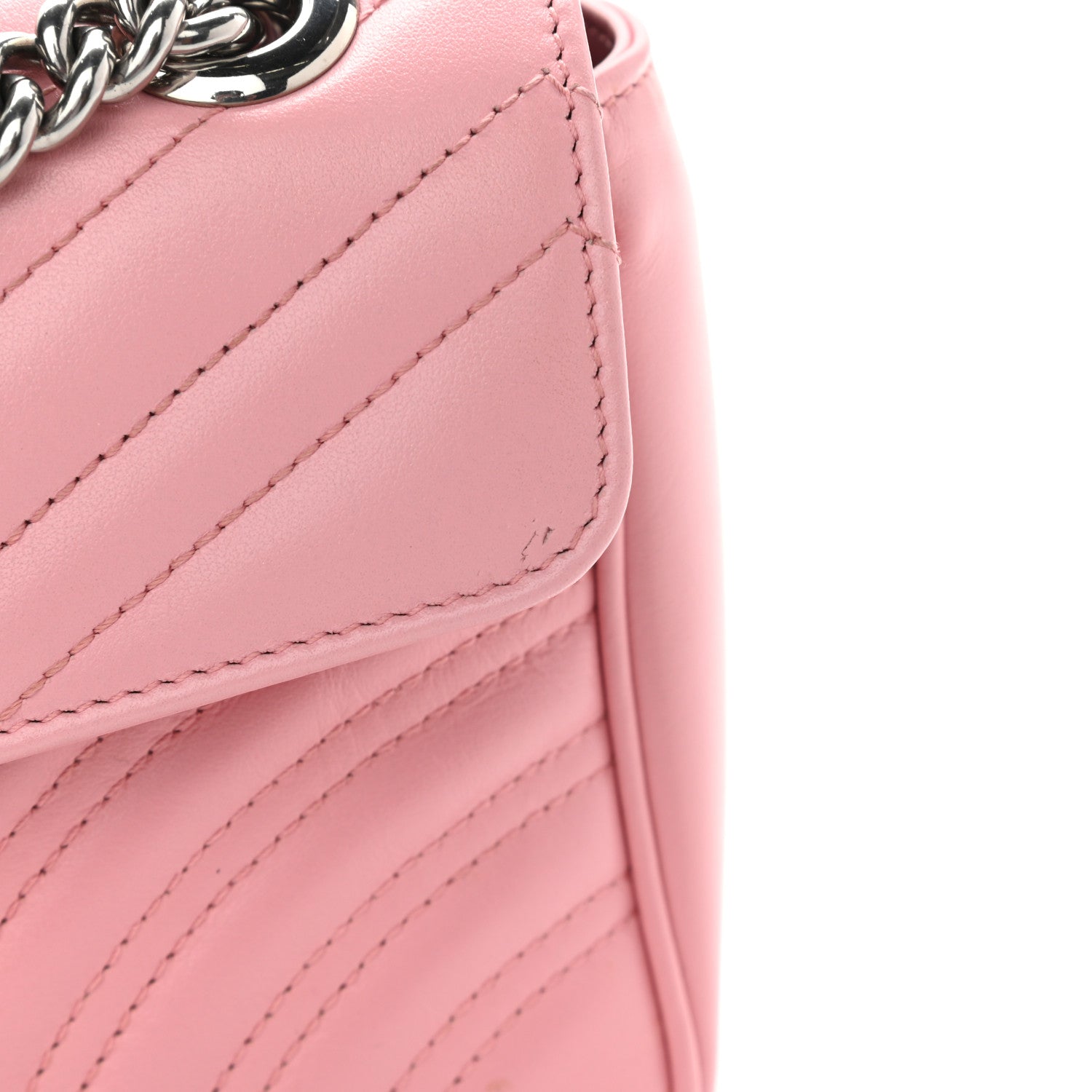 Gucci Calfskin Matelasse Small GG Marmont Shoulder Bag Wild Rose 15 of 15