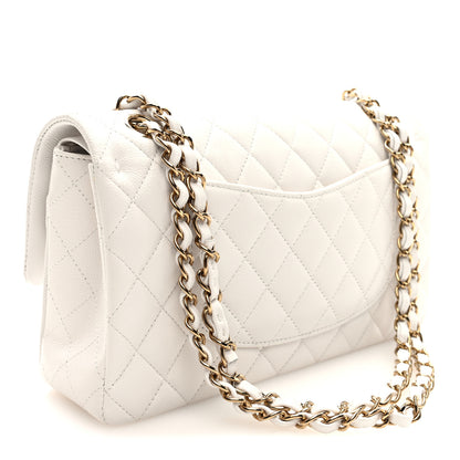 Chanel Caviar Quilted Medium Double Flap White 3 of 11
