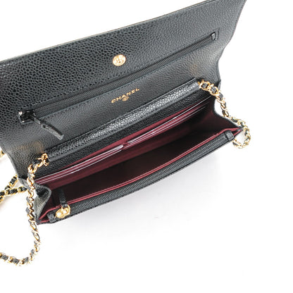 Chanel Caviar Quilted Wallet On Chain WOC Black 5 of 8