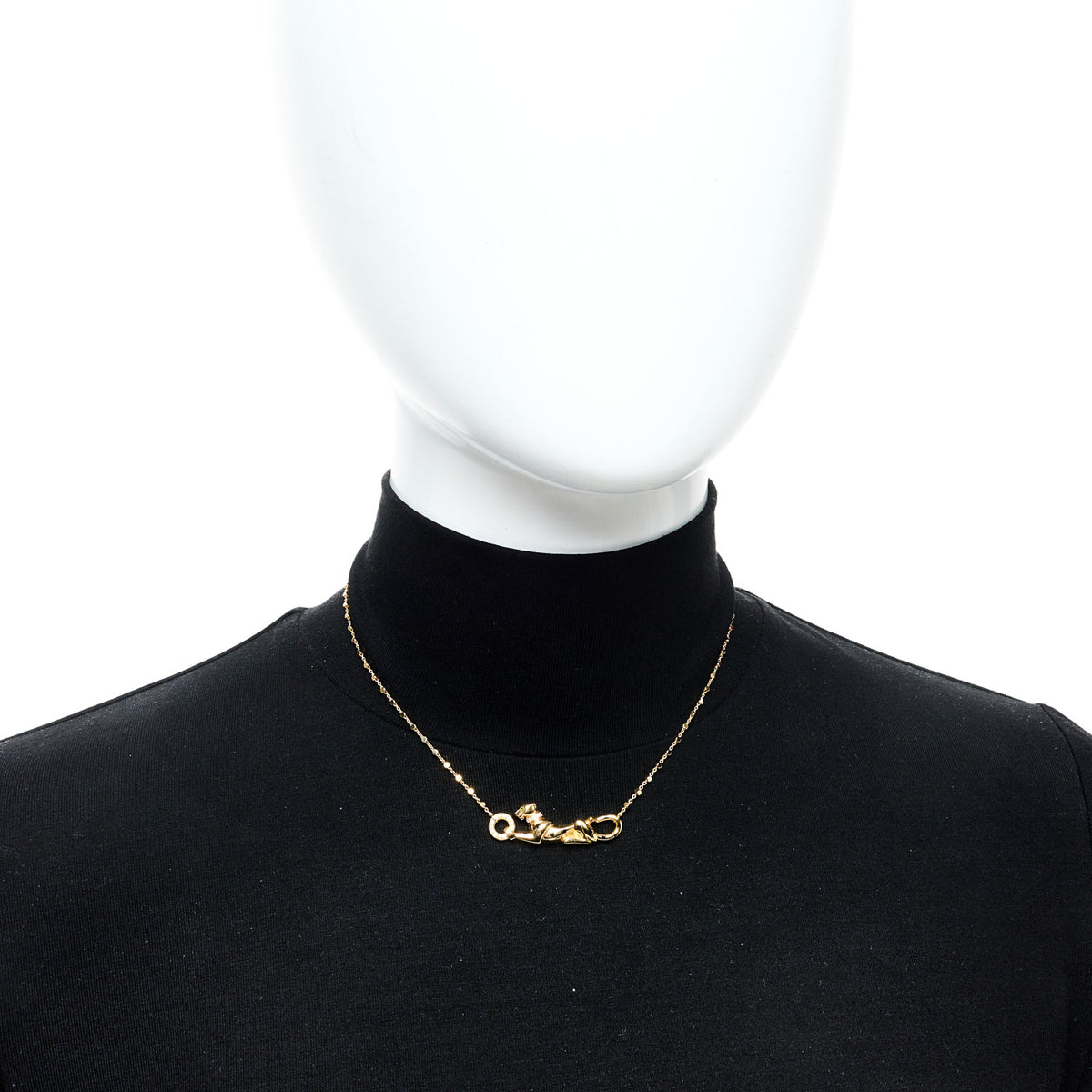 18K Yellow Gold Diamond Tsavorite Black Lacquer Panthere De Cartier Necklace
