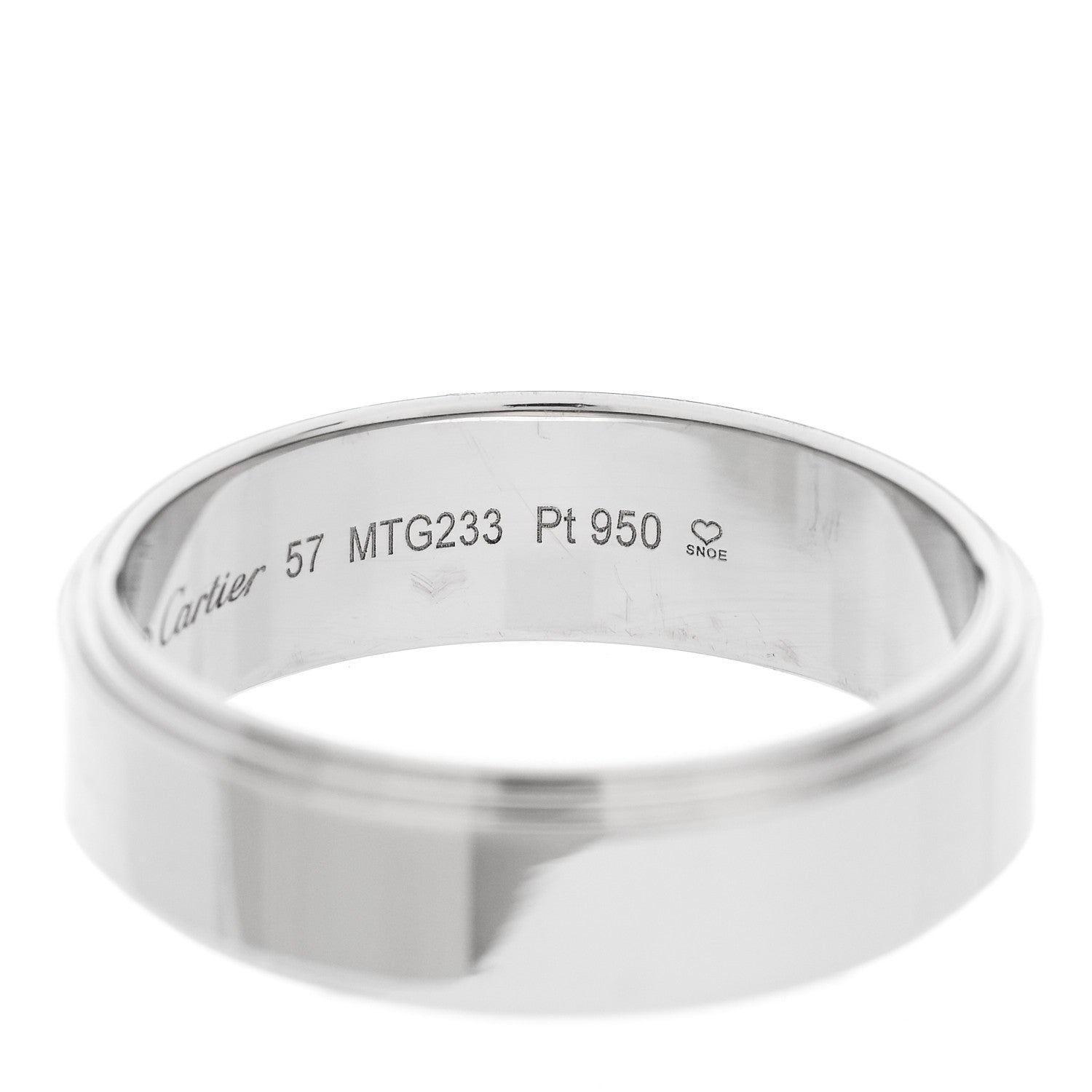 Cartier Platinum 6mm D'Amour Wedding Band Ring 57 8 5 of 5