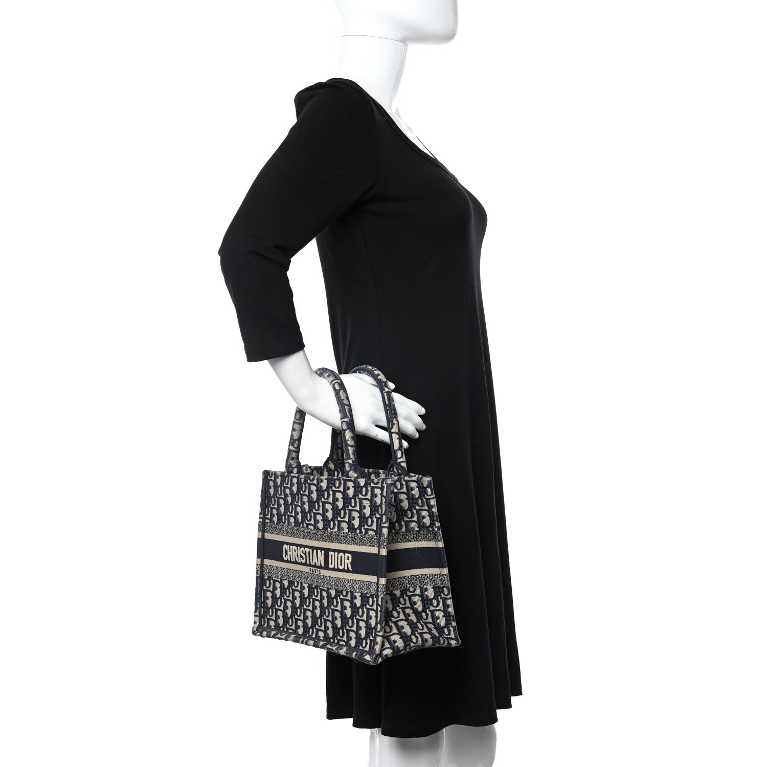 Christian Dior Oblique Small Book Tote Blue Multicolor 2 of 11