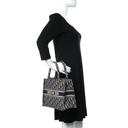 Christian Dior Oblique Small Book Tote Blue Multicolor 2 of 11