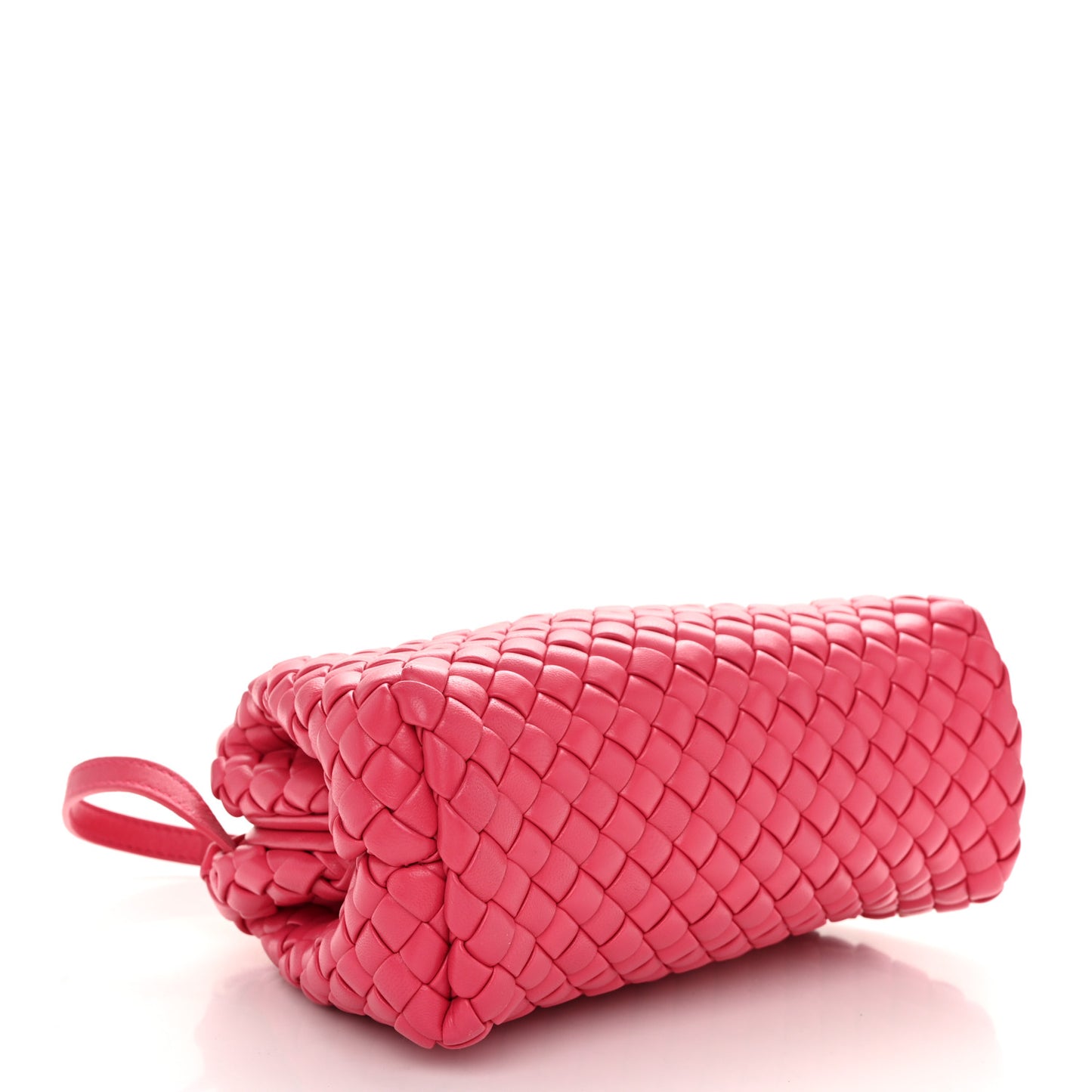 Nappa Intreccio Mini Padded Handle Bag Cranberry Pink