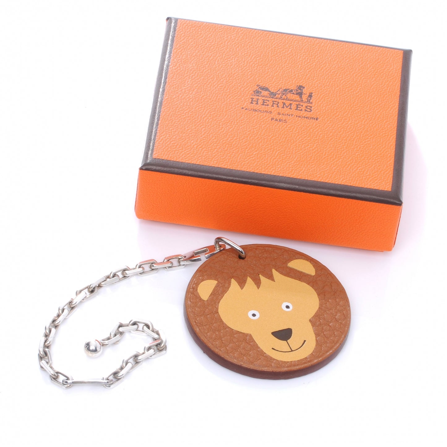 Clemence Lion Key Chain Brown