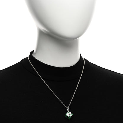 Tiffany Sterling Silver Enamel Gift Box Charm Necklace Blue 2 of 4