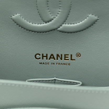 Chanel Caviar Quilted Medium Double Flap Green 7 of 10