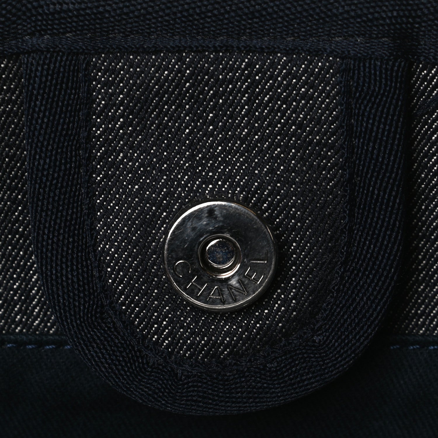Chanel Denim Small Deauville Tote Dark Blue 12 of 12