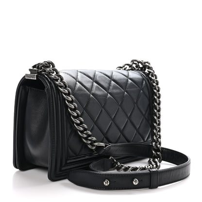 Chanel Lambskin Quilted Small Boy Flap Black 2 of 11