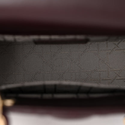Christian Dior Lambskin Cannage Small Lucky Badges My Lady Dior Burgundy 5 of 10