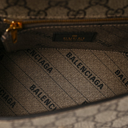Balenciaga X GUCCI GG Supreme Monogram Small Hourglass Top Handle Bag Beige Ebony 5 of 8