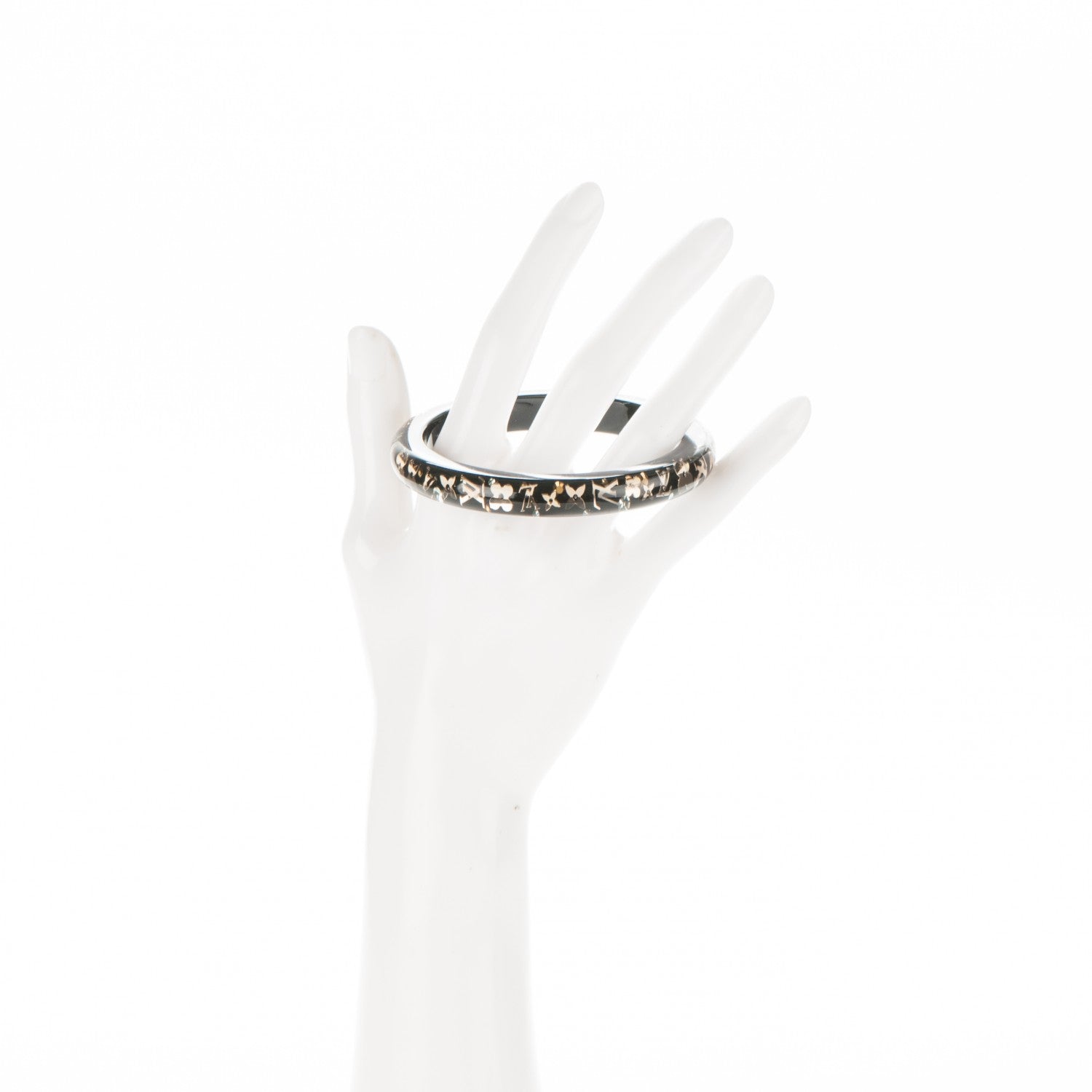 Louis Vuitton Resin Swarovski Medium Inclusion Bracelet PM Black 2 of 4