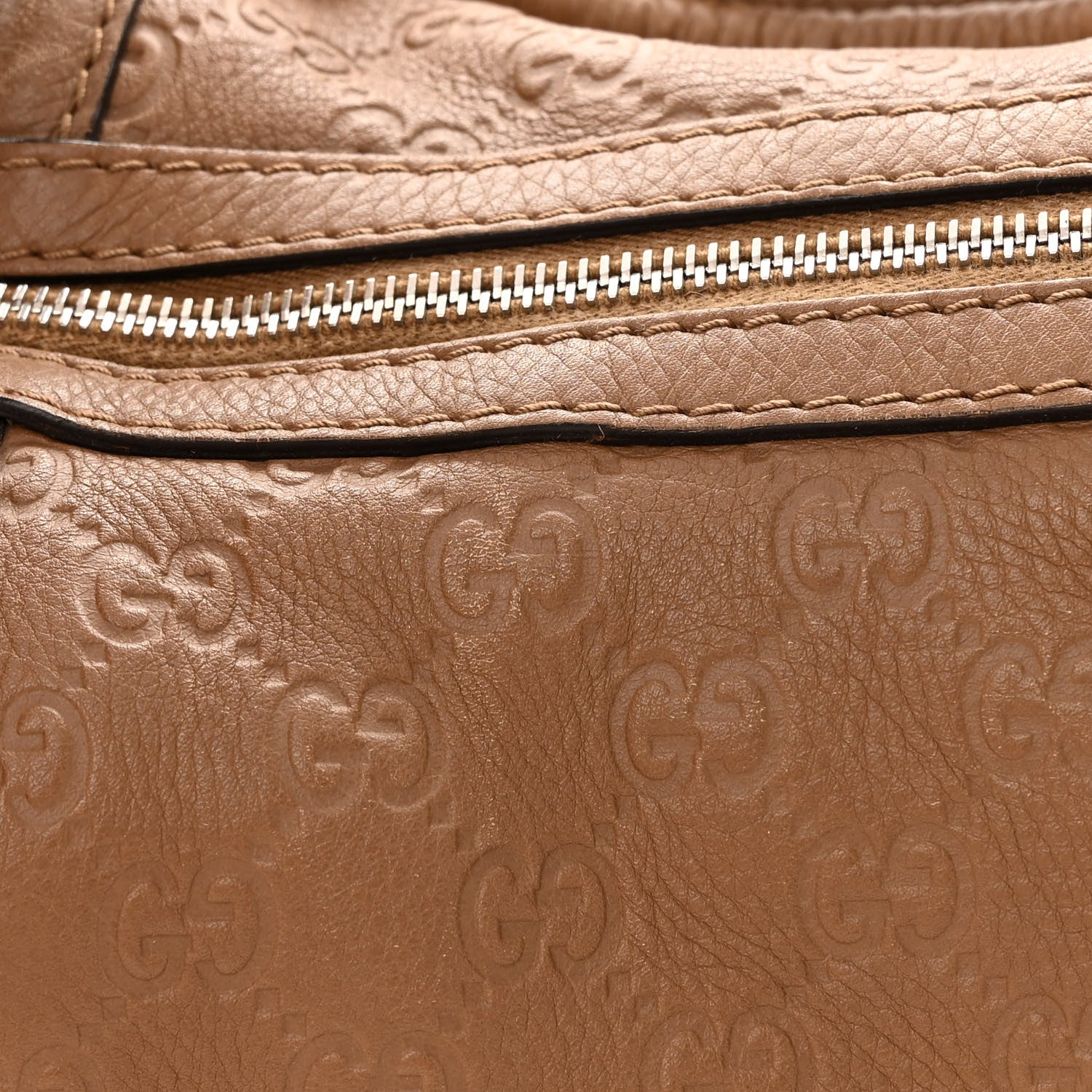 Gucci Guccissima Medium Techno Horsebit Hobo Taupe 13 of 17