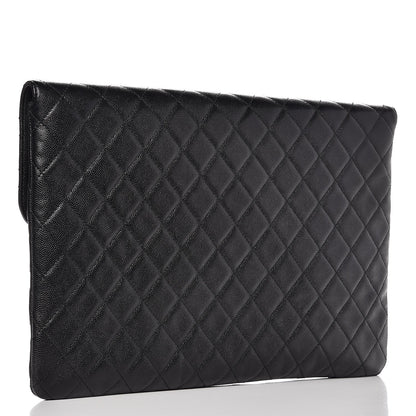 Chanel Caviar Quilted Large Golden Class Pouch Black 3 of 8