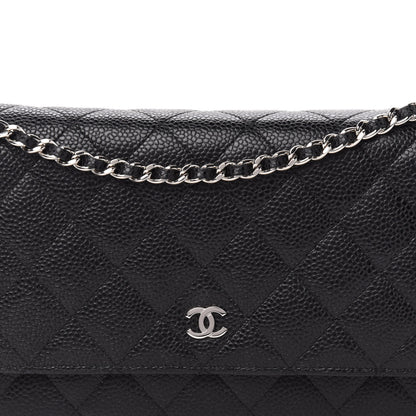 Chanel Caviar Quilted Wallet On Chain WOC Black 12 of 12