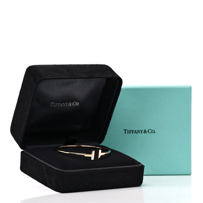 Tiffany 18K Rose Gold Narrow T Wire Bracelet 4 of 4
