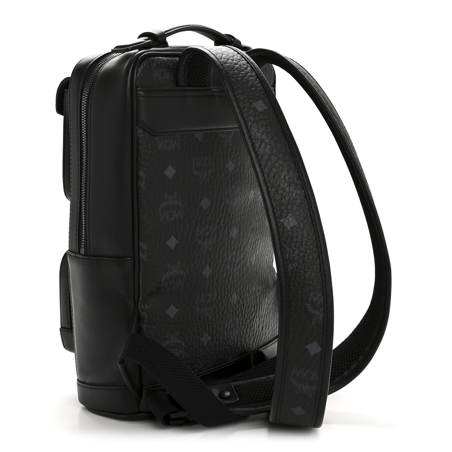 MCM Calfskin Ottomar Tech Flower Backpack Black 1767217 – FASHIONPHILE