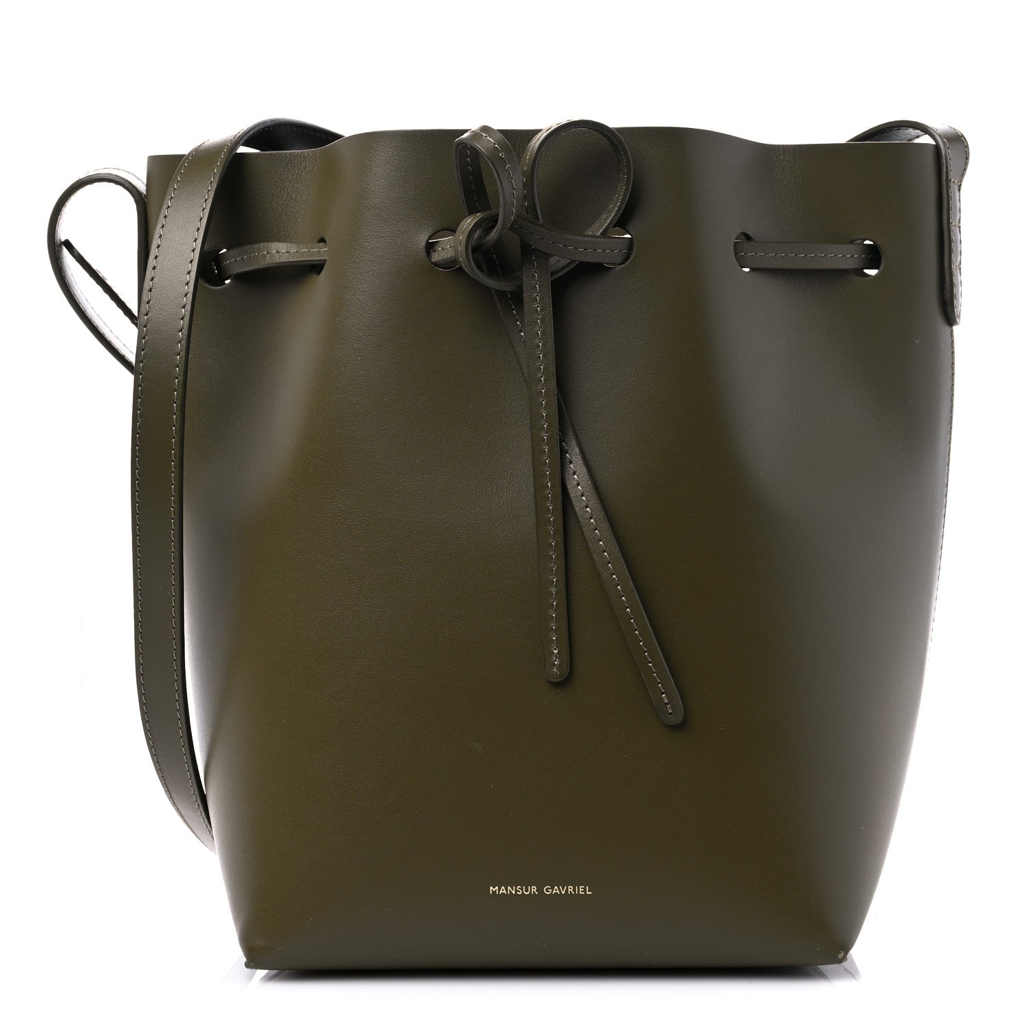 Mansur Gavriel Calfskin Mini Bucket Bag Olive 1 of 10