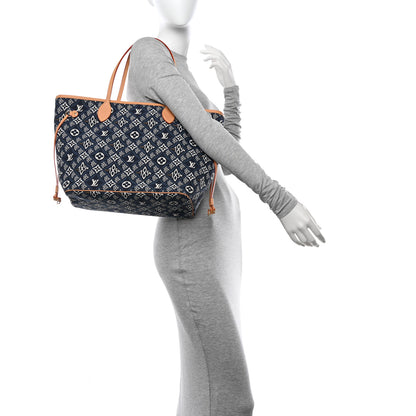 Louis Vuitton Jacquard Since 1854 Neverfull MM Blue 2 of 12