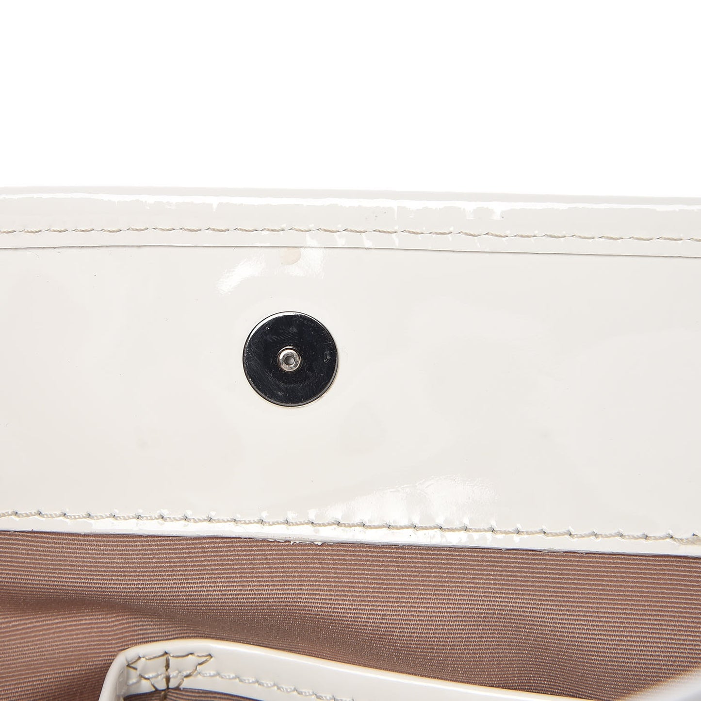 Patent Supernova Check Stars Medium Nickie Tote White