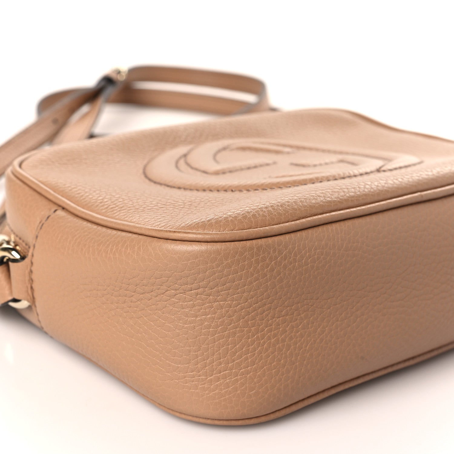 Gucci Pebbled Calfskin Small Soho Disco Bag Camelia 8 of 9