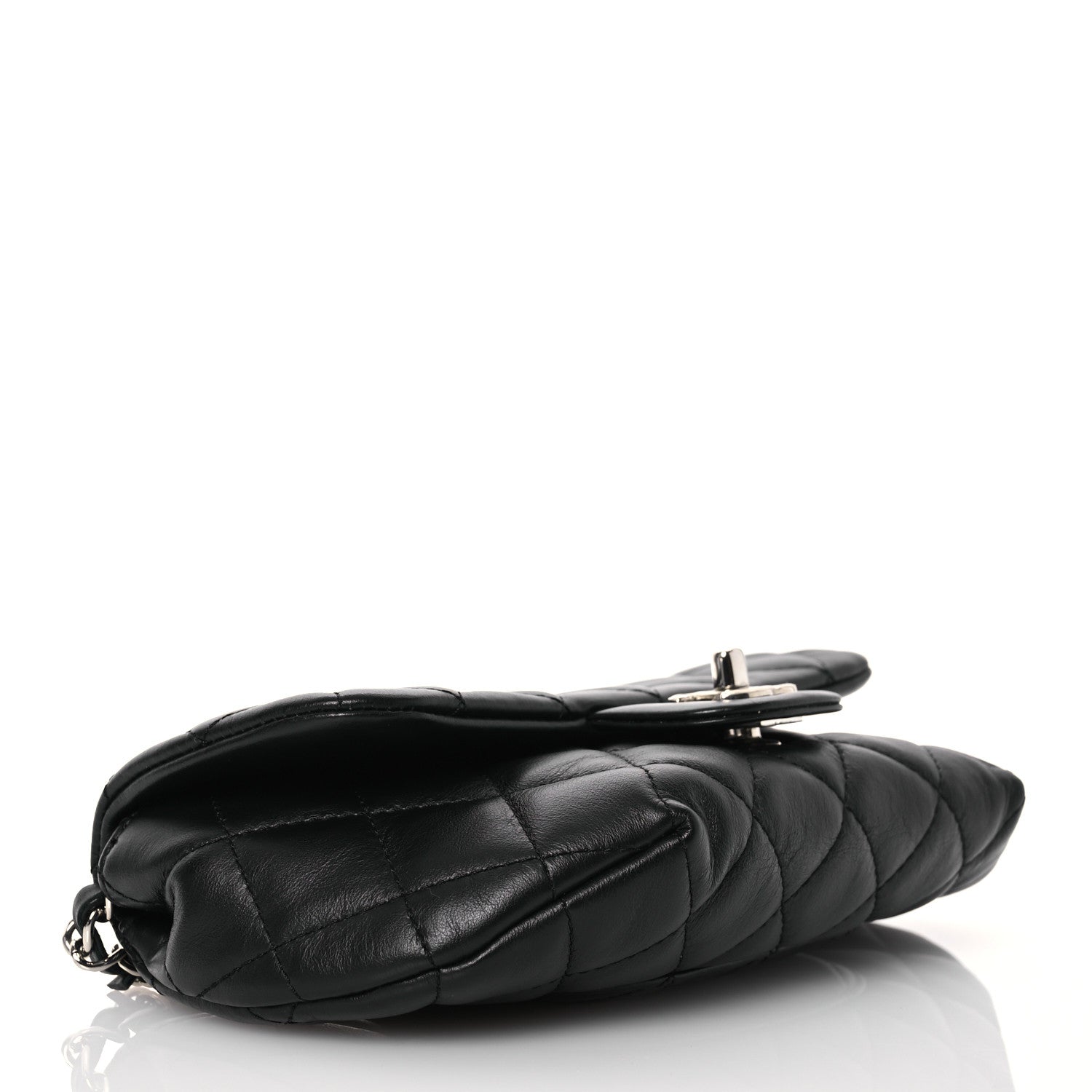 Chanel Calfskin Quilted CC Uniform Flap Belt Bag Black 4 of 16