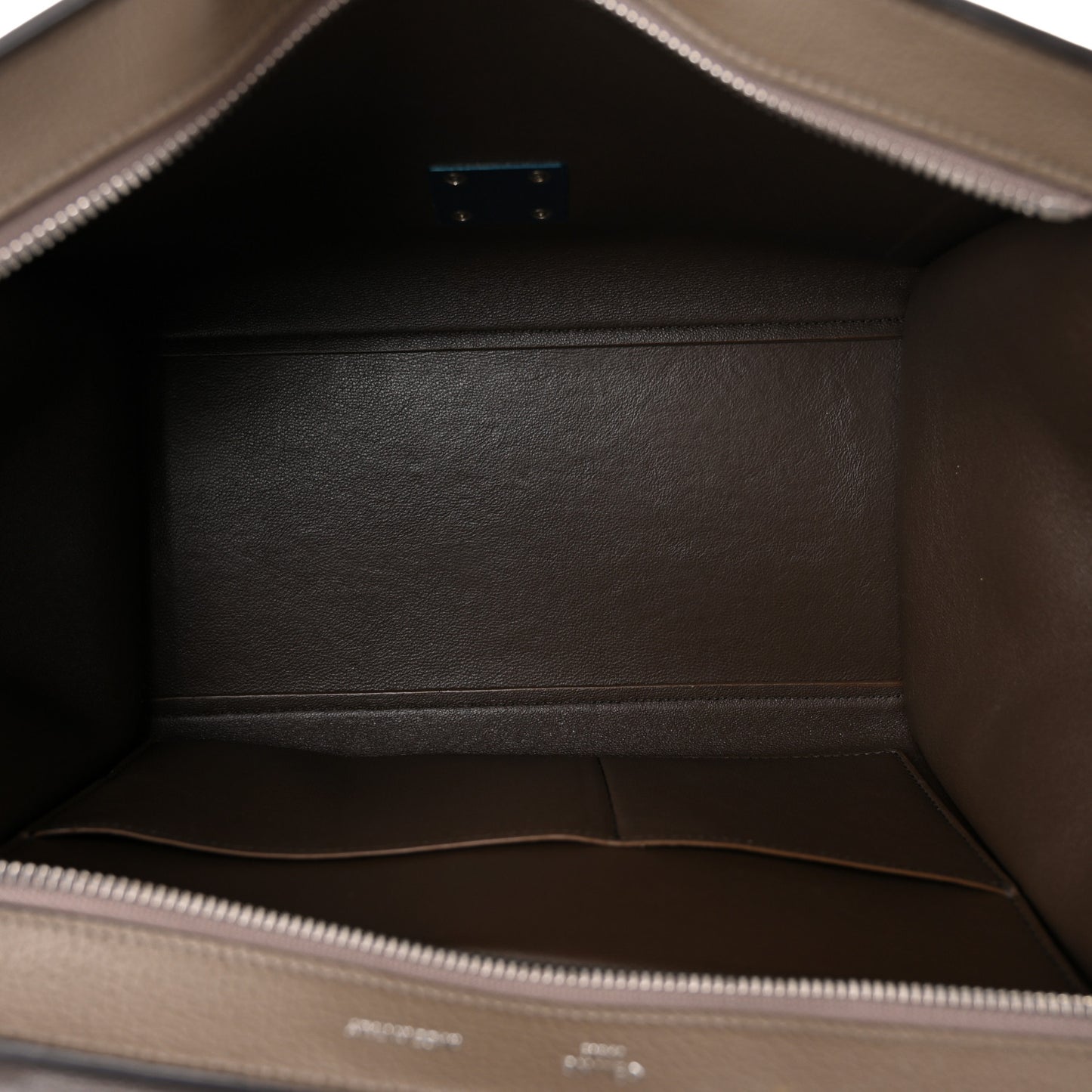 Drummed Calfskin Suede Small Trapeze Souris