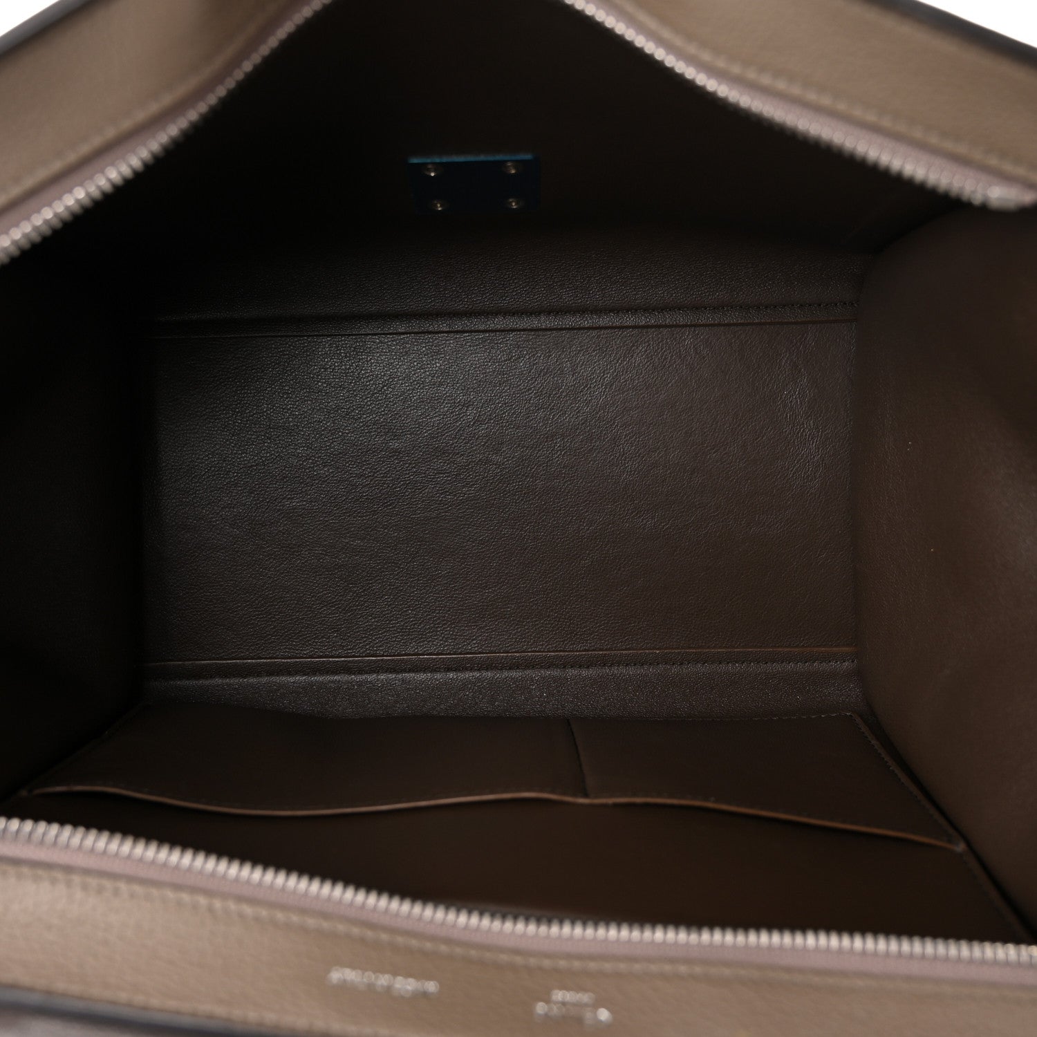 Celine Drummed Calfskin Suede Small Trapeze Souris 5 of 9
