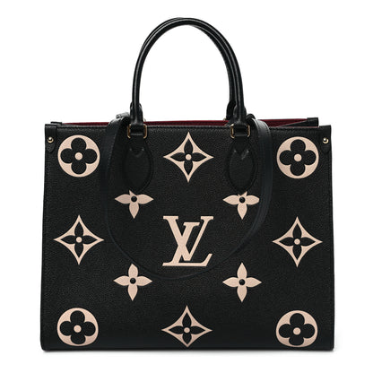 Louis Vuitton Empreinte Monogram Giant Onthego MM Black Beige 1 of 10