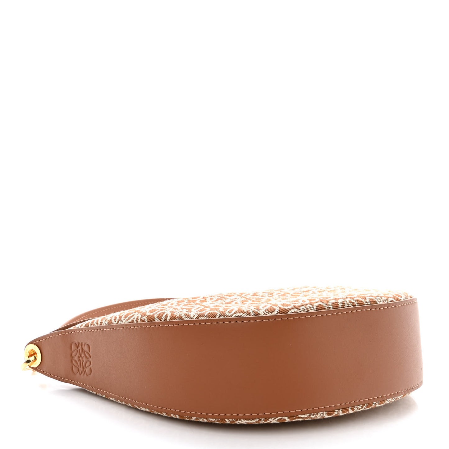 Jacquard Anagram Calfskin Small Luna Bag Tan Pecan