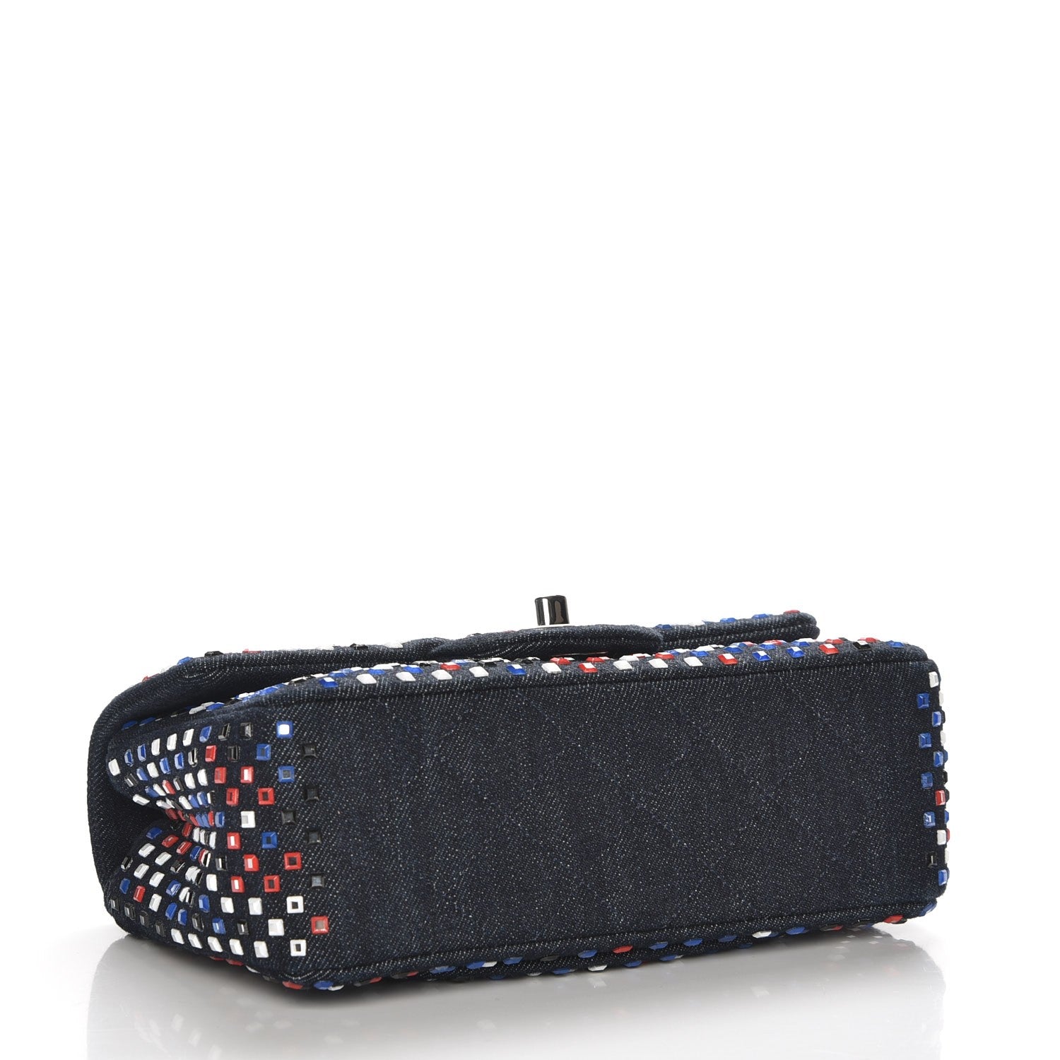 Chanel Denim Crystal Strass Mini Flap Bag Blue 4 of 7