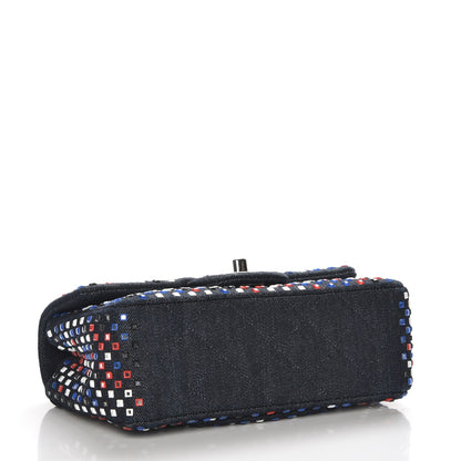 Chanel Denim Crystal Strass Mini Flap Bag Blue 4 of 7