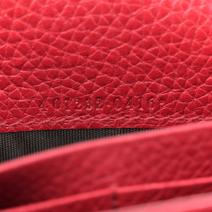 Gucci Calfskin GG Marmont Chain Wallet Vulcanic Red 7 of 12