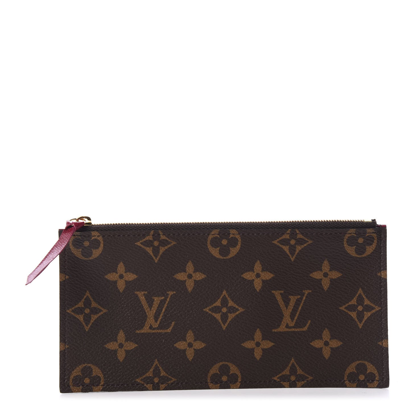Monogram Felicie Chain Wallet Zippered Insert Fuchsia