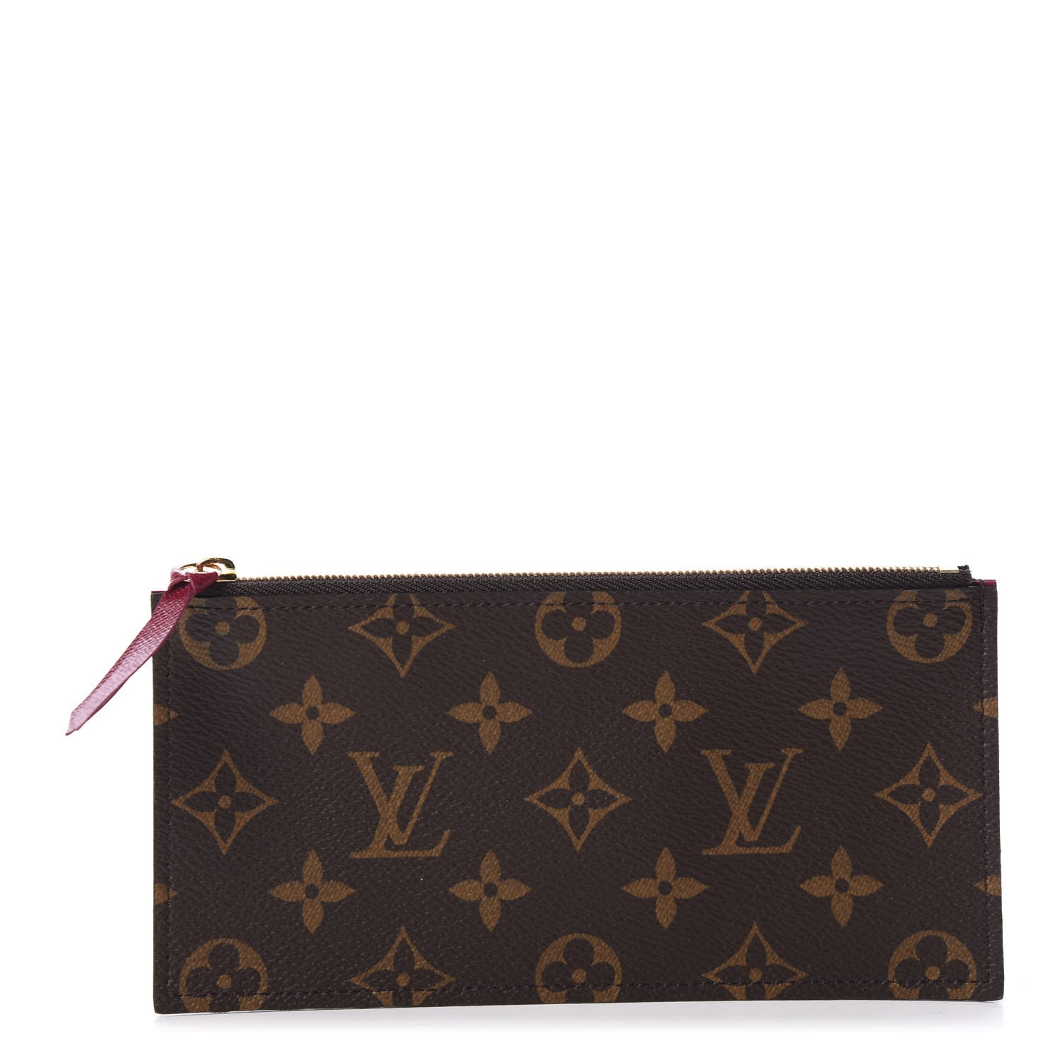 Louis Vuitton Monogram Felicie Chain Wallet Zippered Insert Fuchsia 2 of 7