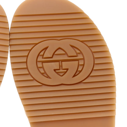 Gucci Canvas GG Monogram Angelina Platform Slide Sandals 37 Beige Ruggine 6 of 9