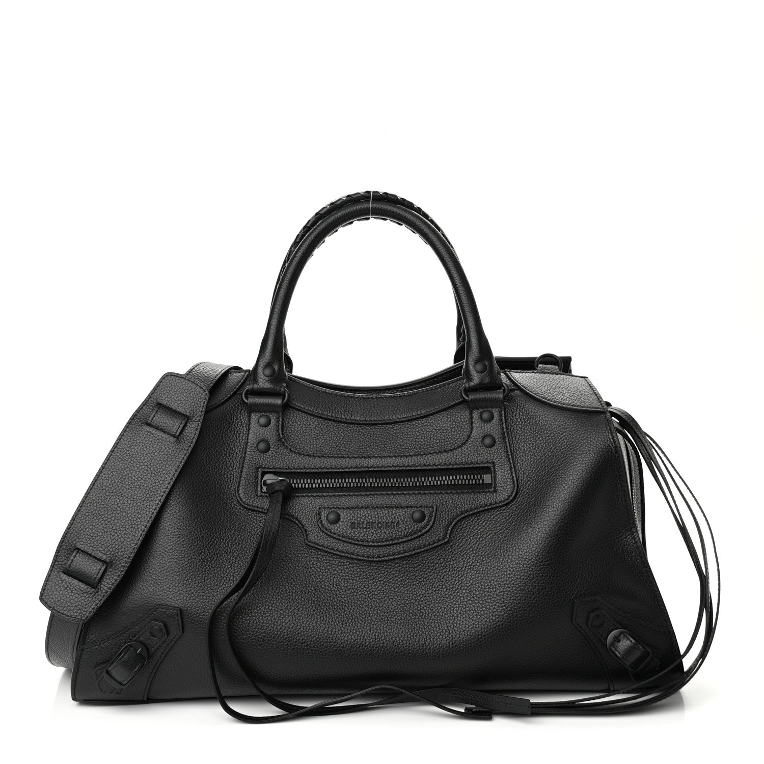 Balenciaga Grained Calfskin Neo Classic Black Hardware Medium City Black 1 of 9