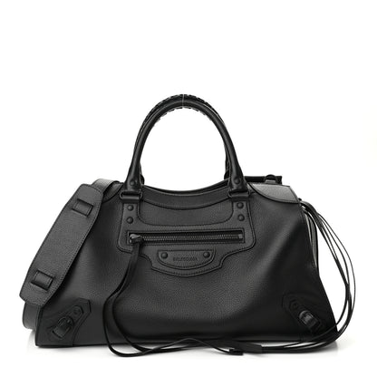 Balenciaga Grained Calfskin Neo Classic Black Hardware Medium City Black 1 of 9