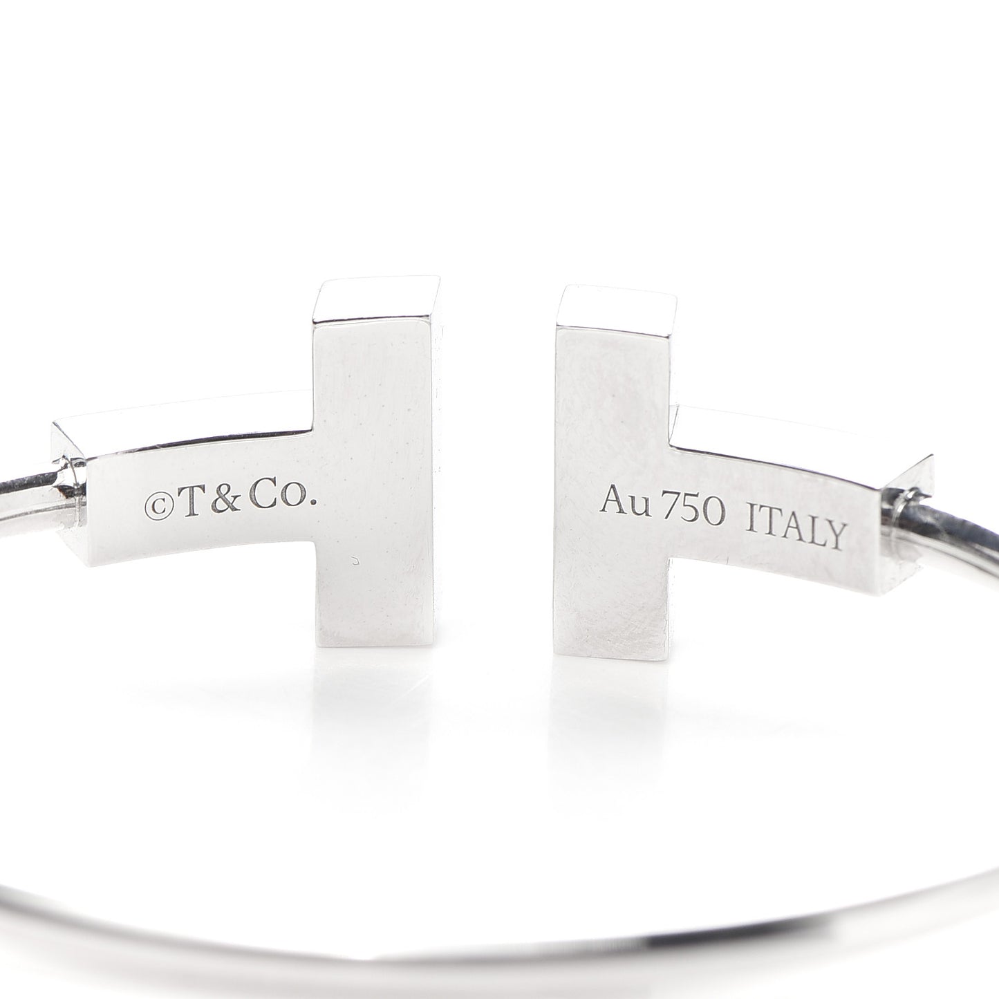 18K White Gold Turquoise Wide T Wire Bracelet