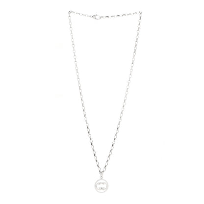 Gucci Sterling Silver Interlocking Circle GG Pendant Necklace 3 of 5
